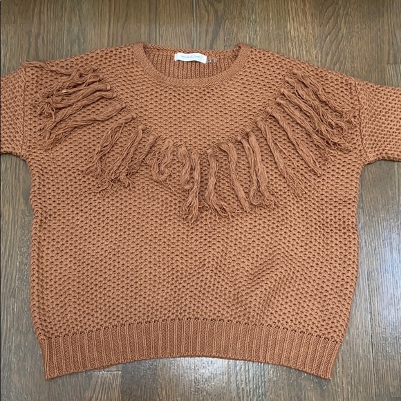Brown waffle sweater